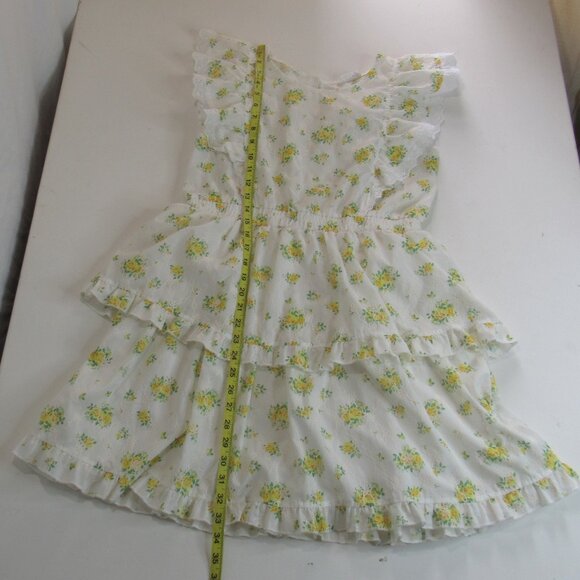 Knit Works Sleeveless Ruffle A-Line Dress, Big Girl's Size16.5 Plus Yellow Rose - Picture 10 of 12